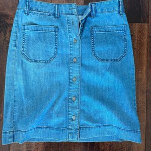 Club Monaco Denim Knee Length Skirt